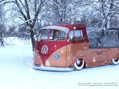 VW Split Screen Camper pickup 3D model