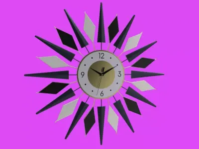Modern Analog Wall Clock 3D model