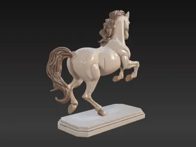 Elegant Horse Figurine  3D print model