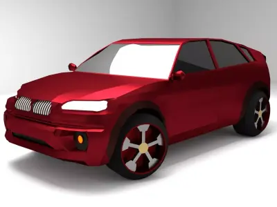 luxury car low poly  3D model