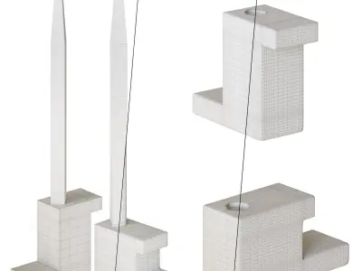 Brick Candle Holders 3D model