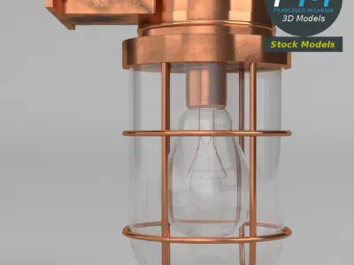 Wall mounted bulkhead lamp 3D model