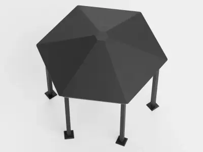 Gazebo V11 Low-poly 3D model