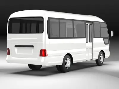 Hyundai County 3D Model Low-poly 3D model