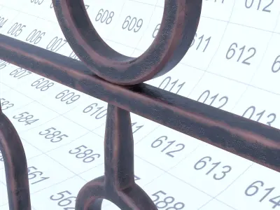 Simple Classic Metal Fence 3D Model Free 3D model