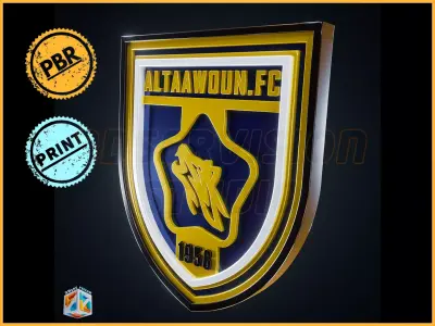 Al Taawoun logo - Cinematic - 3D print 3D model