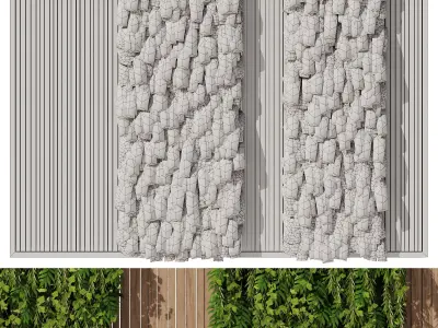 Green Wall - Vertical Garden Set2 3D model