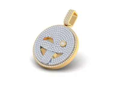 Smilee Diamond Pendant 3D print model 3D print model
