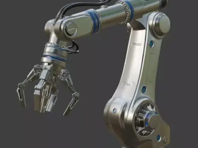 Industrial Robotic Arm 3D Model 3D model