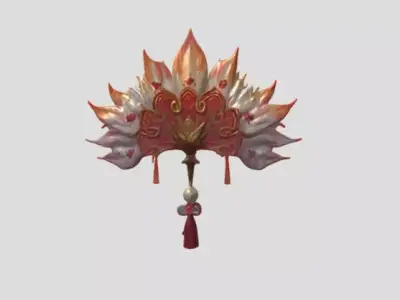 Fire Cloud Fan by Tripo Free 3D model