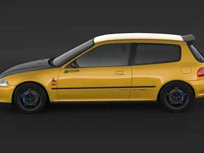 Honda Civic Spoon Sports 3D model