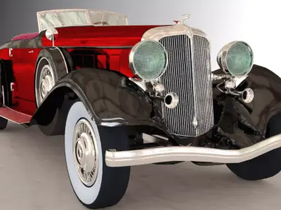 Classic Car  Chrysler Imperial 1932 Low-poly 3D model