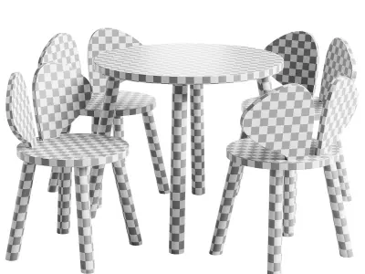 Oak chair Low-poly 3D model