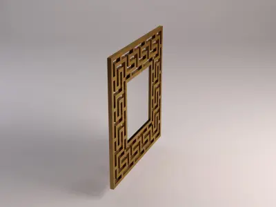 MIRROR---Square with labyrinth 3D model