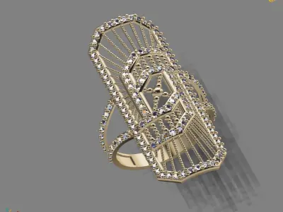 Women Long Ring Ready STL 3DM Models Womens Ring Long models 3D print model 3