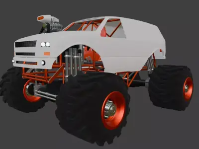 monster truck 3D model 6