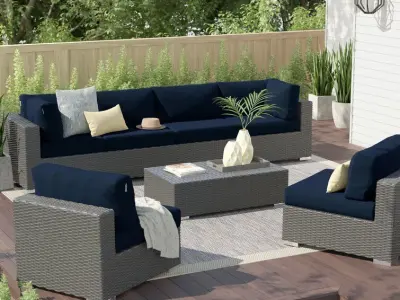 Person Seating Group with Sunbrella Cushions 3D model