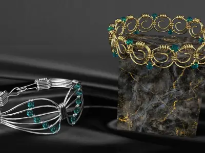 Bracelet made of wire 3D model