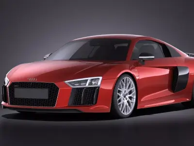 Audi R8 V10 Plus 2016 VRAY 3D model