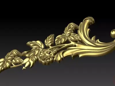 Decorative patterns  frames CNC machine output 3D model