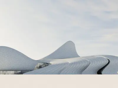 Zaha Hadid - Heydar Aliyev Centre  Low-poly 3D model
