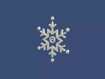 Prop002 Snowflakes 01 Low-poly 3D model