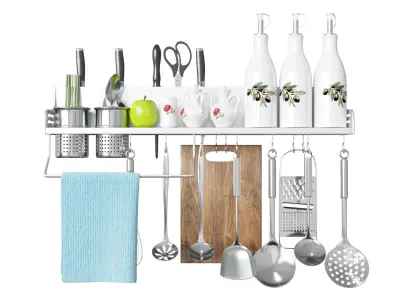 Kitchen Set utensil rack 3D model