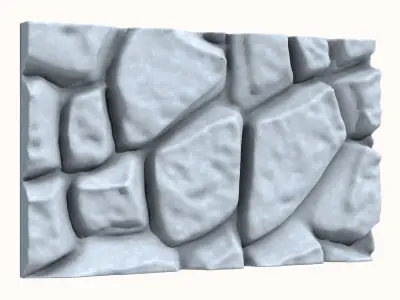 Stone wall 197 3D model