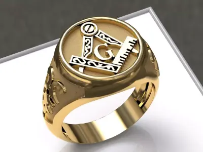 MASON  MALE  RING 3D print model