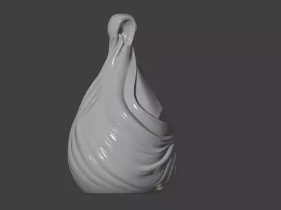 Spiral Teardrop Art Pendant  3D print model