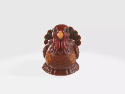 Thanksgiving Turkey Mug Planter 3D Printed Turkey Cup 3D print model