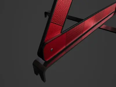 Warning Triangle Low-poly 3D model