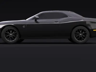 Dodge Challenger SRT Hellcat 2015 Low-poly 3D model