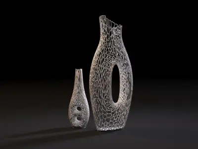 Decorative vases for dry wood 3D print model purchase