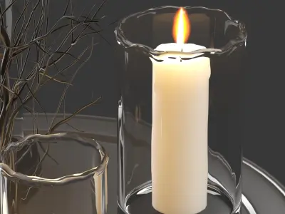 candle decorative  3D model