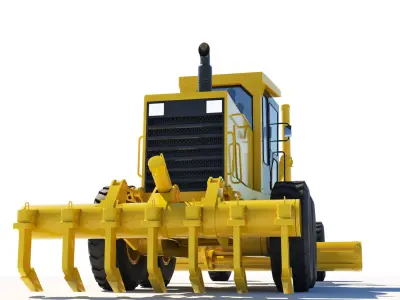 Motor Grader 3D model 3D model