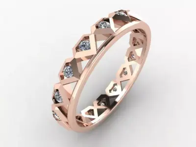 ring diamond 3D print model