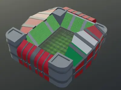 Football Stadium - Italy Low-poly 3D model