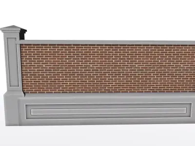 Brick Wall 3D model