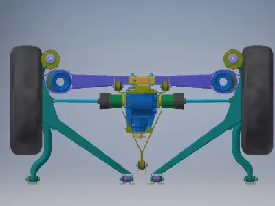 off-road vehicle  rear suspension 3D model