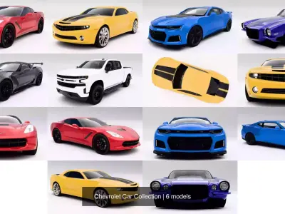 Chevrolet Car Collection 3D Model Pack