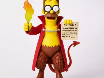 Devil Ned Flanders toy 3D print model
