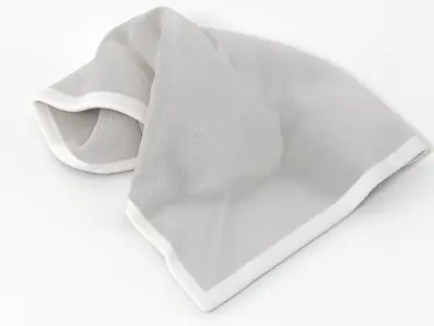 Towel Collection 4 linen handkerchief 3D model