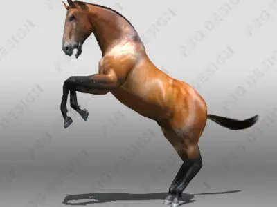 Horse running 3D model
