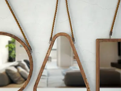 Wood Mirrors 3D model