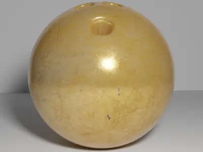 Bowling Ball Gold 3D model