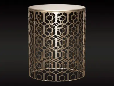 Adeco Decorative Nesting Round Side End Accent Coffee Table 3D model