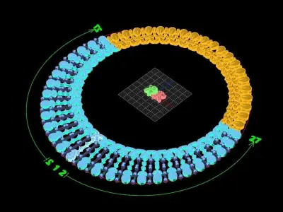Necklaces necklace with beads 3D print model