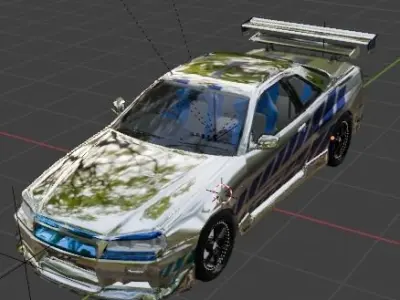 Paul Walker Gtr R34 3D model