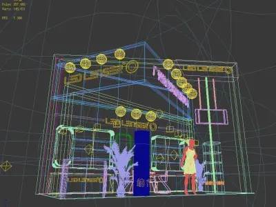 Booth - Area - 6X3-3DMAX2009-018 3D model
